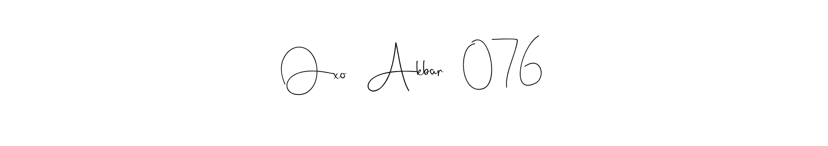 Make a beautiful signature design for name Oxo   Akbar   076. With this signature (Andilay-7BmLP) style, you can create a handwritten signature for free. Oxo   Akbar   076 signature style 4 images and pictures png