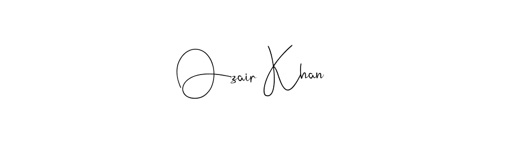 Use a signature maker to create a handwritten signature online. With this signature software, you can design (Andilay-7BmLP) your own signature for name Ozair Khan. Ozair Khan signature style 4 images and pictures png