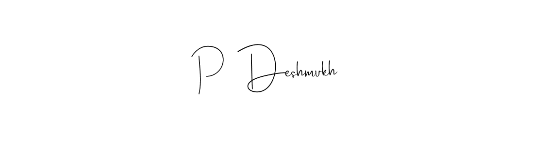 Here are the top 10 professional signature styles for the name P  Deshmukh. These are the best autograph styles you can use for your name. P  Deshmukh signature style 4 images and pictures png