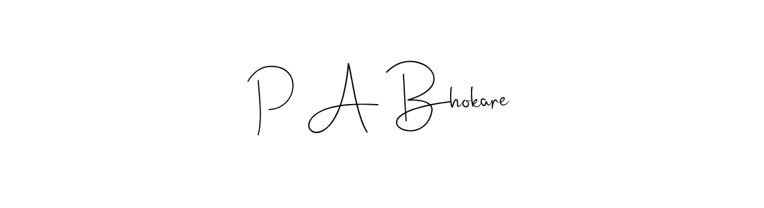 This is the best signature style for the P A Bhokare name. Also you like these signature font (Andilay-7BmLP). Mix name signature. P A Bhokare signature style 4 images and pictures png