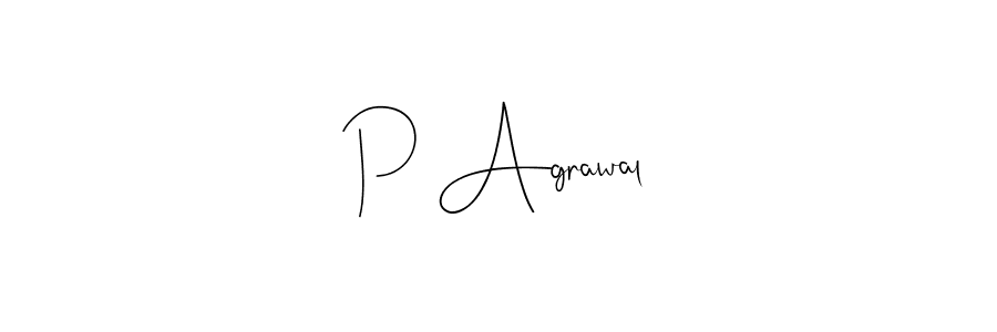 The best way (Andilay-7BmLP) to make a short signature is to pick only two or three words in your name. The name P Agrawal include a total of six letters. For converting this name. P Agrawal signature style 4 images and pictures png