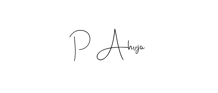 The best way (Andilay-7BmLP) to make a short signature is to pick only two or three words in your name. The name P Ahuja include a total of six letters. For converting this name. P Ahuja signature style 4 images and pictures png