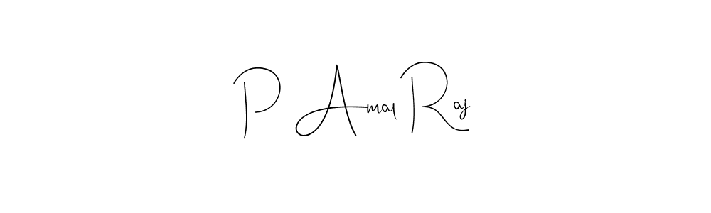 Also we have P Amal Raj name is the best signature style. Create professional handwritten signature collection using Andilay-7BmLP autograph style. P Amal Raj signature style 4 images and pictures png