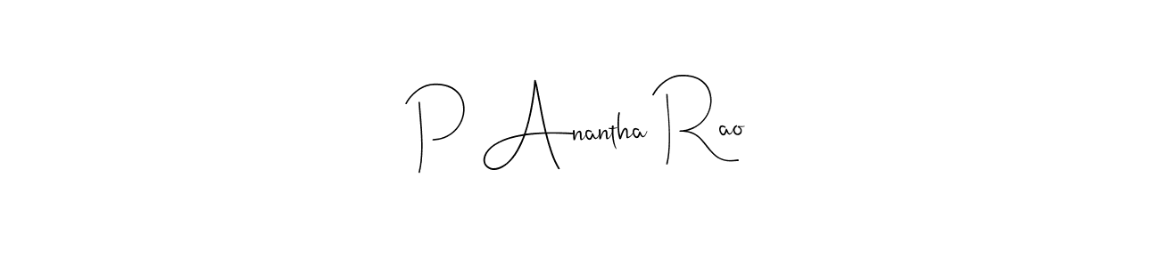 Andilay-7BmLP is a professional signature style that is perfect for those who want to add a touch of class to their signature. It is also a great choice for those who want to make their signature more unique. Get P Anantha Rao name to fancy signature for free. P Anantha Rao signature style 4 images and pictures png