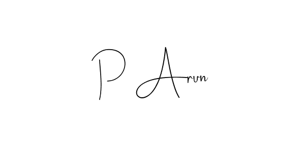 Use a signature maker to create a handwritten signature online. With this signature software, you can design (Andilay-7BmLP) your own signature for name P Arun. P Arun signature style 4 images and pictures png