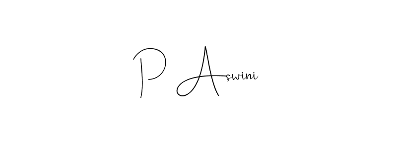 Also we have P Aswini name is the best signature style. Create professional handwritten signature collection using Andilay-7BmLP autograph style. P Aswini signature style 4 images and pictures png