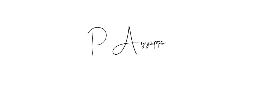 Design your own signature with our free online signature maker. With this signature software, you can create a handwritten (Andilay-7BmLP) signature for name P Ayyappa. P Ayyappa signature style 4 images and pictures png