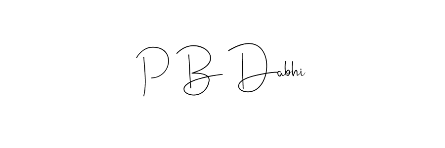 Andilay-7BmLP is a professional signature style that is perfect for those who want to add a touch of class to their signature. It is also a great choice for those who want to make their signature more unique. Get P B Dabhi name to fancy signature for free. P B Dabhi signature style 4 images and pictures png
