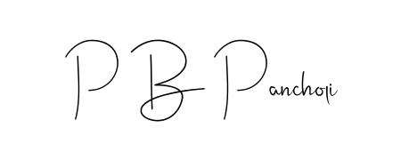 Enhance your business communications with P B Pancholi signature in Andilay-7BmLP lettering. Clean, modern, and universally compatible. P B Pancholi signature style 4 images and pictures png
