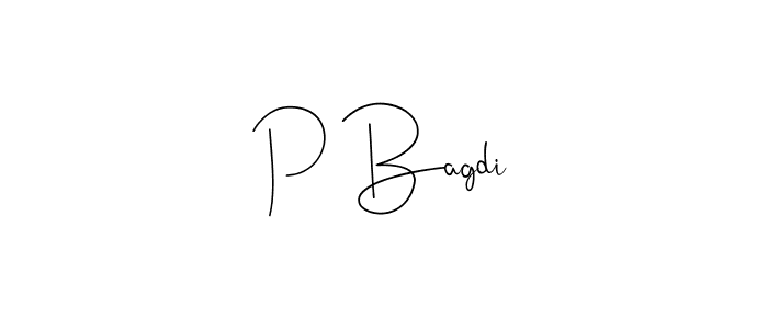 You should practise on your own different ways (Andilay-7BmLP) to write your name (P Bagdi) in signature. don't let someone else do it for you. P Bagdi signature style 4 images and pictures png