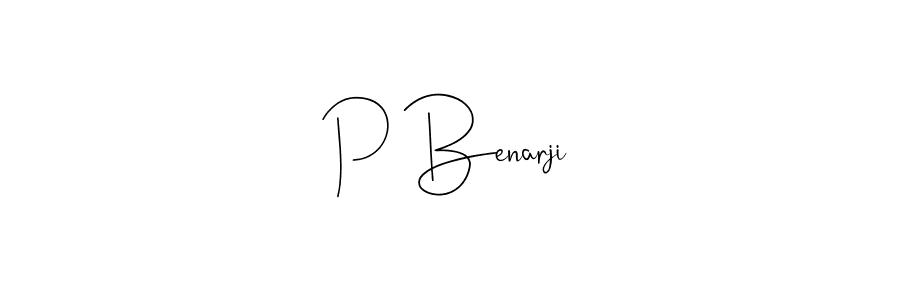 Use a signature maker to create a handwritten signature online. With this signature software, you can design (Andilay-7BmLP) your own signature for name P Benarji. P Benarji signature style 4 images and pictures png