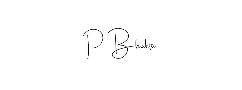 How to make P Bhakta signature? Andilay-7BmLP is a professional autograph style. Create handwritten signature for P Bhakta name. P Bhakta signature style 4 images and pictures png