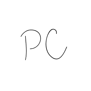 You should practise on your own different ways (Andilay-7BmLP) to write your name (P C) in signature. don't let someone else do it for you. P C signature style 4 images and pictures png