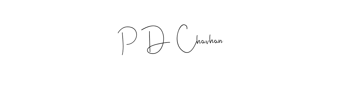 Andilay-7BmLP is a professional signature style that is perfect for those who want to add a touch of class to their signature. It is also a great choice for those who want to make their signature more unique. Get P D  Chavhan name to fancy signature for free. P D  Chavhan signature style 4 images and pictures png