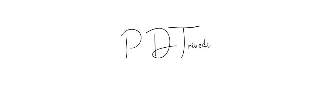 Andilay-7BmLP is a professional signature style that is perfect for those who want to add a touch of class to their signature. It is also a great choice for those who want to make their signature more unique. Get P D Trivedi name to fancy signature for free. P D Trivedi signature style 4 images and pictures png