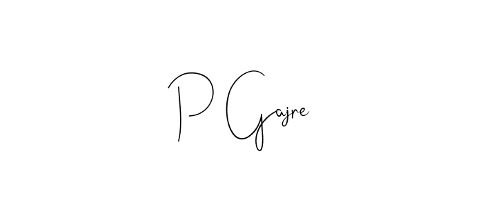 Design your own signature with our free online signature maker. With this signature software, you can create a handwritten (Andilay-7BmLP) signature for name P Gajre. P Gajre signature style 4 images and pictures png
