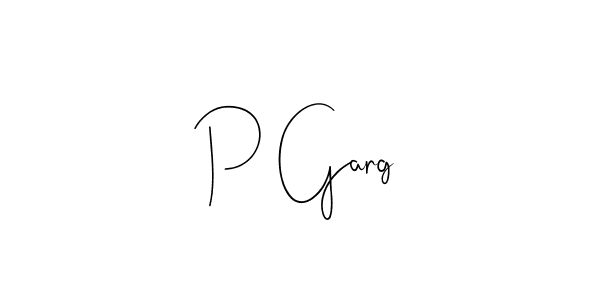 Make a beautiful signature design for name P Garg. With this signature (Andilay-7BmLP) style, you can create a handwritten signature for free. P Garg signature style 4 images and pictures png