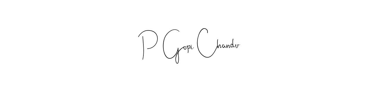 You can use this online signature creator to create a handwritten signature for the name P Gopi Chandu. This is the best online autograph maker. P Gopi Chandu signature style 4 images and pictures png