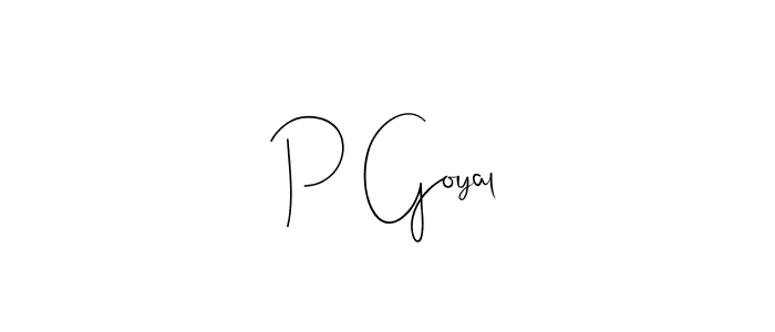 Make a beautiful signature design for name P Goyal. Use this online signature maker to create a handwritten signature for free. P Goyal signature style 4 images and pictures png