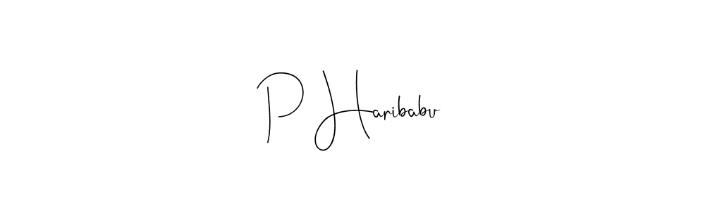 if you are searching for the best signature style for your name P Haribabu. so please give up your signature search. here we have designed multiple signature styles  using Andilay-7BmLP. P Haribabu signature style 4 images and pictures png