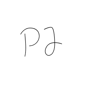 You should practise on your own different ways (Andilay-7BmLP) to write your name (P J) in signature. don't let someone else do it for you. P J signature style 4 images and pictures png