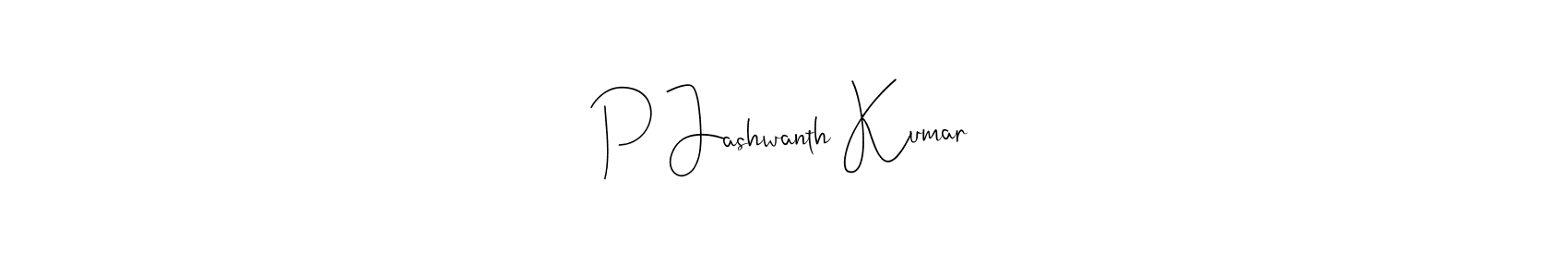 You should practise on your own different ways (Andilay-7BmLP) to write your name (P Jashwanth Kumar) in signature. don't let someone else do it for you. P Jashwanth Kumar signature style 4 images and pictures png