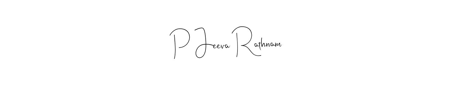 Create a beautiful signature design for name P Jeeva Rathnam. With this signature (Andilay-7BmLP) fonts, you can make a handwritten signature for free. P Jeeva Rathnam signature style 4 images and pictures png