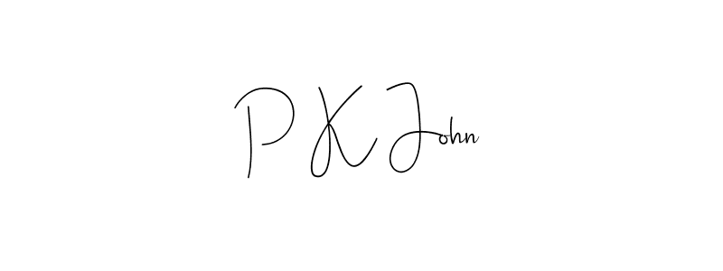 How to make P K John name signature. Use Andilay-7BmLP style for creating short signs online. This is the latest handwritten sign. P K John signature style 4 images and pictures png