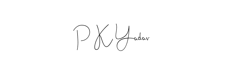 Make a beautiful signature design for name P K Yadav. Use this online signature maker to create a handwritten signature for free. P K Yadav signature style 4 images and pictures png