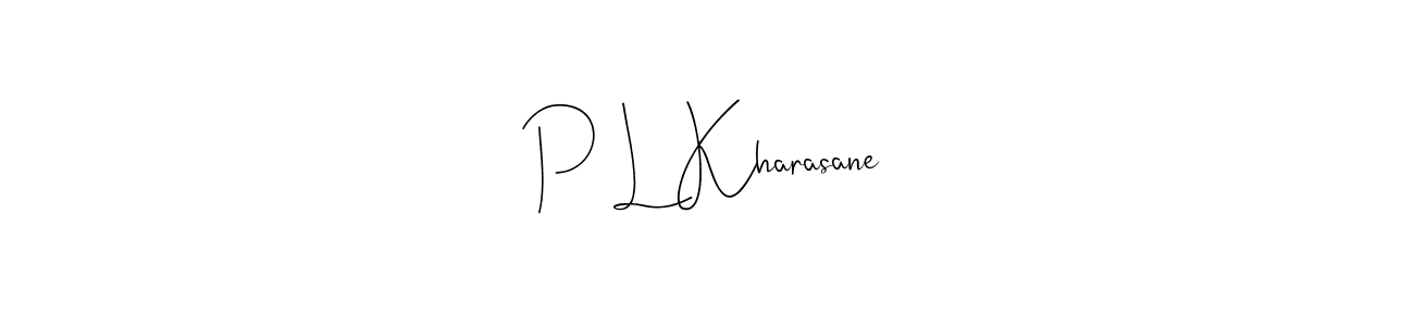 Make a beautiful signature design for name P L Kharasane. Use this online signature maker to create a handwritten signature for free. P L Kharasane signature style 4 images and pictures png