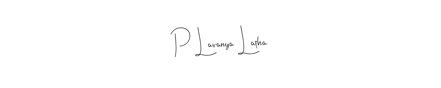 You should practise on your own different ways (Andilay-7BmLP) to write your name (P Lavanya Latha) in signature. don't let someone else do it for you. P Lavanya Latha signature style 4 images and pictures png