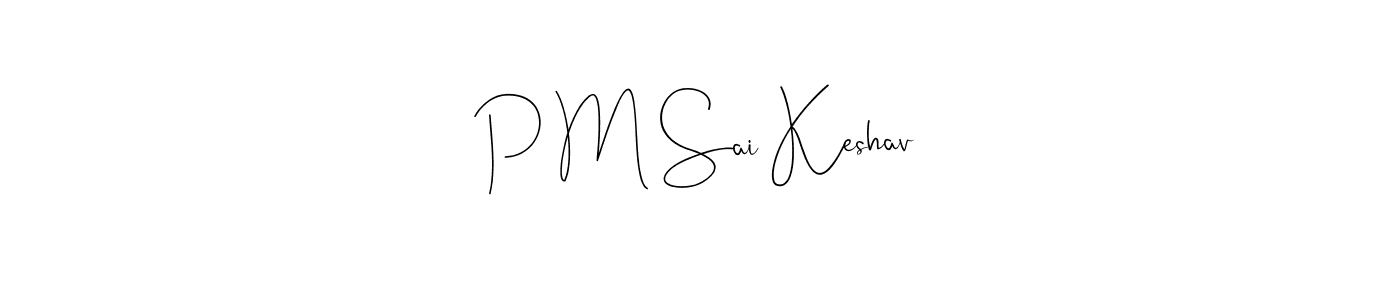 You can use this online signature creator to create a handwritten signature for the name P M Sai Keshav. This is the best online autograph maker. P M Sai Keshav signature style 4 images and pictures png