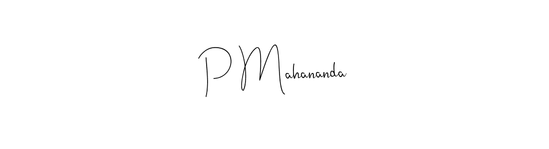 Use a signature maker to create a handwritten signature online. With this signature software, you can design (Andilay-7BmLP) your own signature for name P Mahananda. P Mahananda signature style 4 images and pictures png