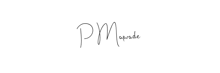 Make a beautiful signature design for name P Malwade. Use this online signature maker to create a handwritten signature for free. P Malwade signature style 4 images and pictures png