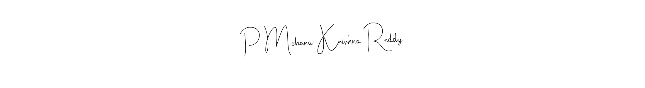 if you are searching for the best signature style for your name P Mohana Krishna Reddy. so please give up your signature search. here we have designed multiple signature styles  using Andilay-7BmLP. P Mohana Krishna Reddy signature style 4 images and pictures png