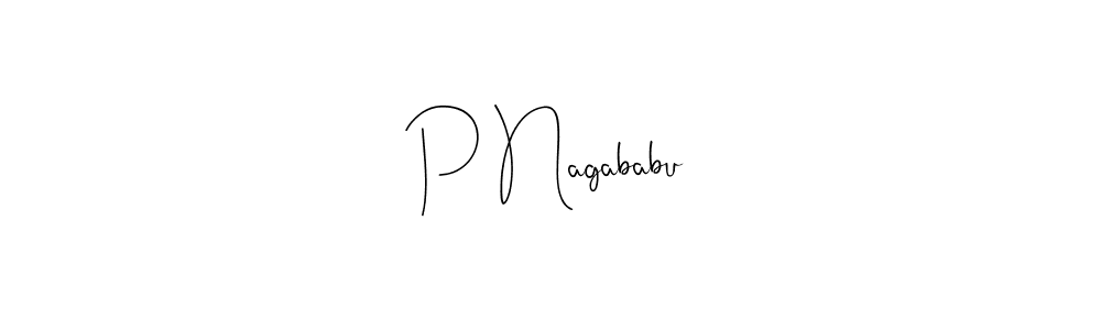 The best way (Andilay-7BmLP) to make a short signature is to pick only two or three words in your name. The name P Nagababu include a total of six letters. For converting this name. P Nagababu signature style 4 images and pictures png