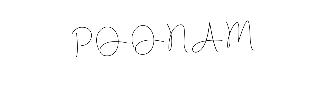 Also we have P O O N A M name is the best signature style. Create professional handwritten signature collection using Andilay-7BmLP autograph style. P O O N A M signature style 4 images and pictures png