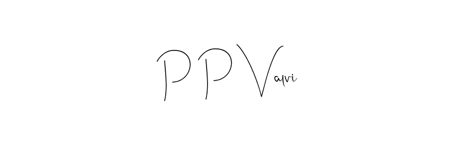 if you are searching for the best signature style for your name P P Valvi. so please give up your signature search. here we have designed multiple signature styles  using Andilay-7BmLP. P P Valvi signature style 4 images and pictures png