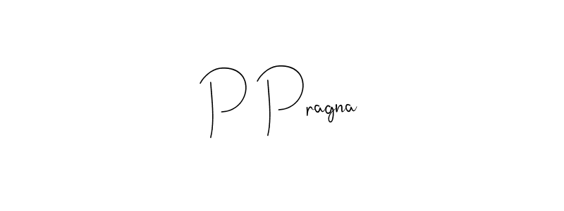 Create a beautiful signature design for name P Pragna. With this signature (Andilay-7BmLP) fonts, you can make a handwritten signature for free. P Pragna signature style 4 images and pictures png