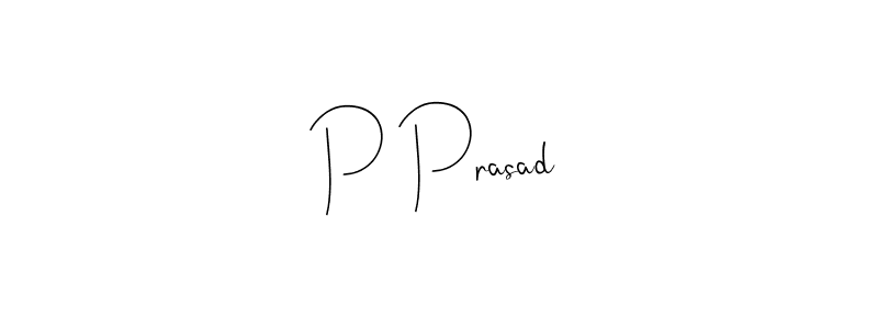 How to make P Prasad name signature. Use Andilay-7BmLP style for creating short signs online. This is the latest handwritten sign. P Prasad signature style 4 images and pictures png