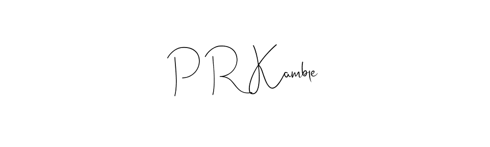 The best way (Andilay-7BmLP) to make a short signature is to pick only two or three words in your name. The name P R Kamble include a total of six letters. For converting this name. P R Kamble signature style 4 images and pictures png