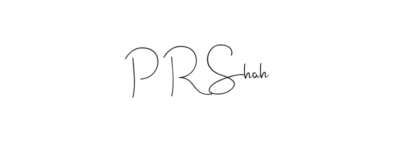 The best way (Andilay-7BmLP) to make a short signature is to pick only two or three words in your name. The name P R Shah include a total of six letters. For converting this name. P R Shah signature style 4 images and pictures png