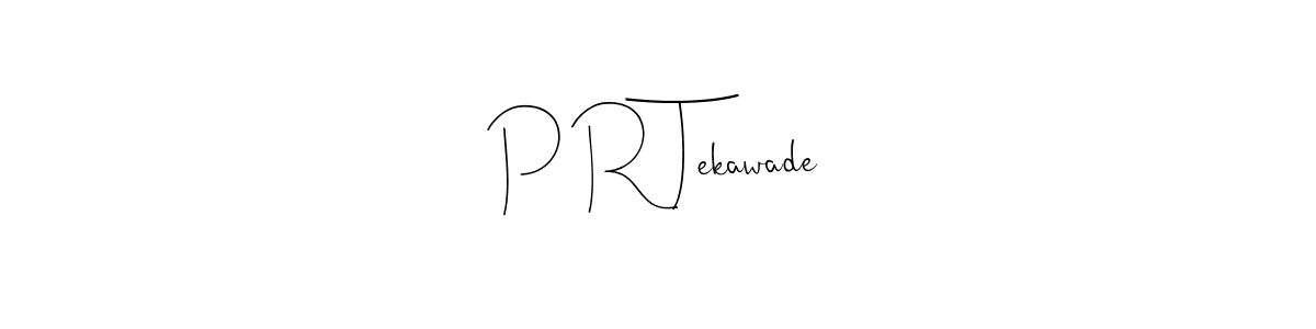 You should practise on your own different ways (Andilay-7BmLP) to write your name (P R Tekawade) in signature. don't let someone else do it for you. P R Tekawade signature style 4 images and pictures png