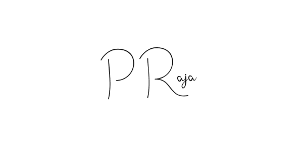 P Raja stylish signature style. Best Handwritten Sign (Andilay-7BmLP) for my name. Handwritten Signature Collection Ideas for my name P Raja. P Raja signature style 4 images and pictures png