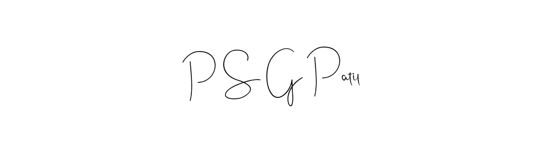 Use a signature maker to create a handwritten signature online. With this signature software, you can design (Andilay-7BmLP) your own signature for name P S G Patil. P S G Patil signature style 4 images and pictures png