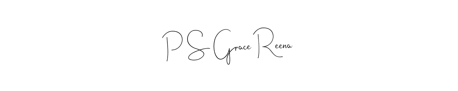 See photos of P S Grace Reena official signature by Spectra . Check more albums & portfolios. Read reviews & check more about Andilay-7BmLP font. P S Grace Reena signature style 4 images and pictures png