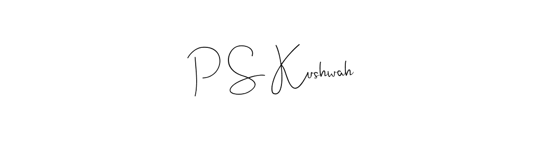 Also You can easily find your signature by using the search form. We will create P S Kushwah name handwritten signature images for you free of cost using Andilay-7BmLP sign style. P S Kushwah signature style 4 images and pictures png