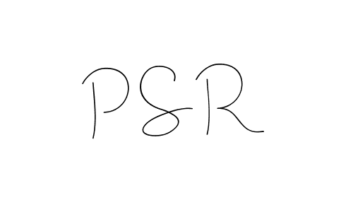 How to make P S R name signature. Use Andilay-7BmLP style for creating short signs online. This is the latest handwritten sign. P S R signature style 4 images and pictures png