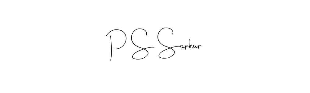 How to make P S Sarkar signature? Andilay-7BmLP is a professional autograph style. Create handwritten signature for P S Sarkar name. P S Sarkar signature style 4 images and pictures png