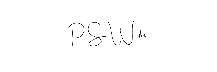 Design your own signature with our free online signature maker. With this signature software, you can create a handwritten (Andilay-7BmLP) signature for name P S Walke. P S Walke signature style 4 images and pictures png
